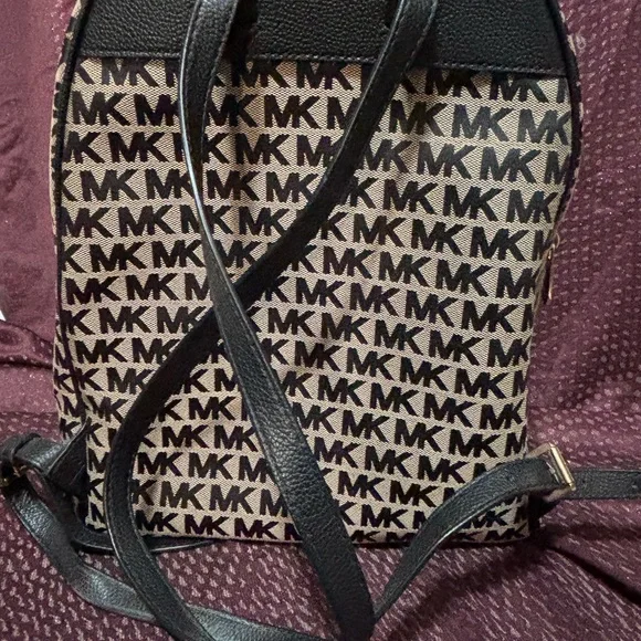 Michael Kors Black Monogram Backpack display picture 2